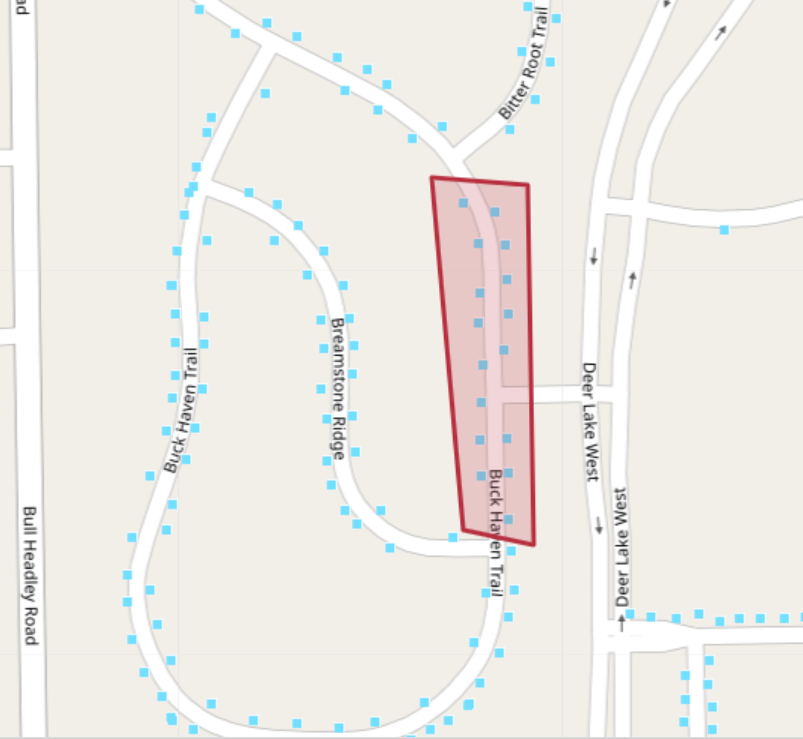 PBWN Rescinded: Buck Haven Trl from Bitter Root Trl to Breamstone Trl